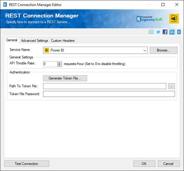 Power BI Rest Connection manager